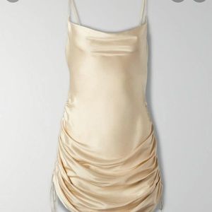 BABATON only ruched dress - cool beige BNWT